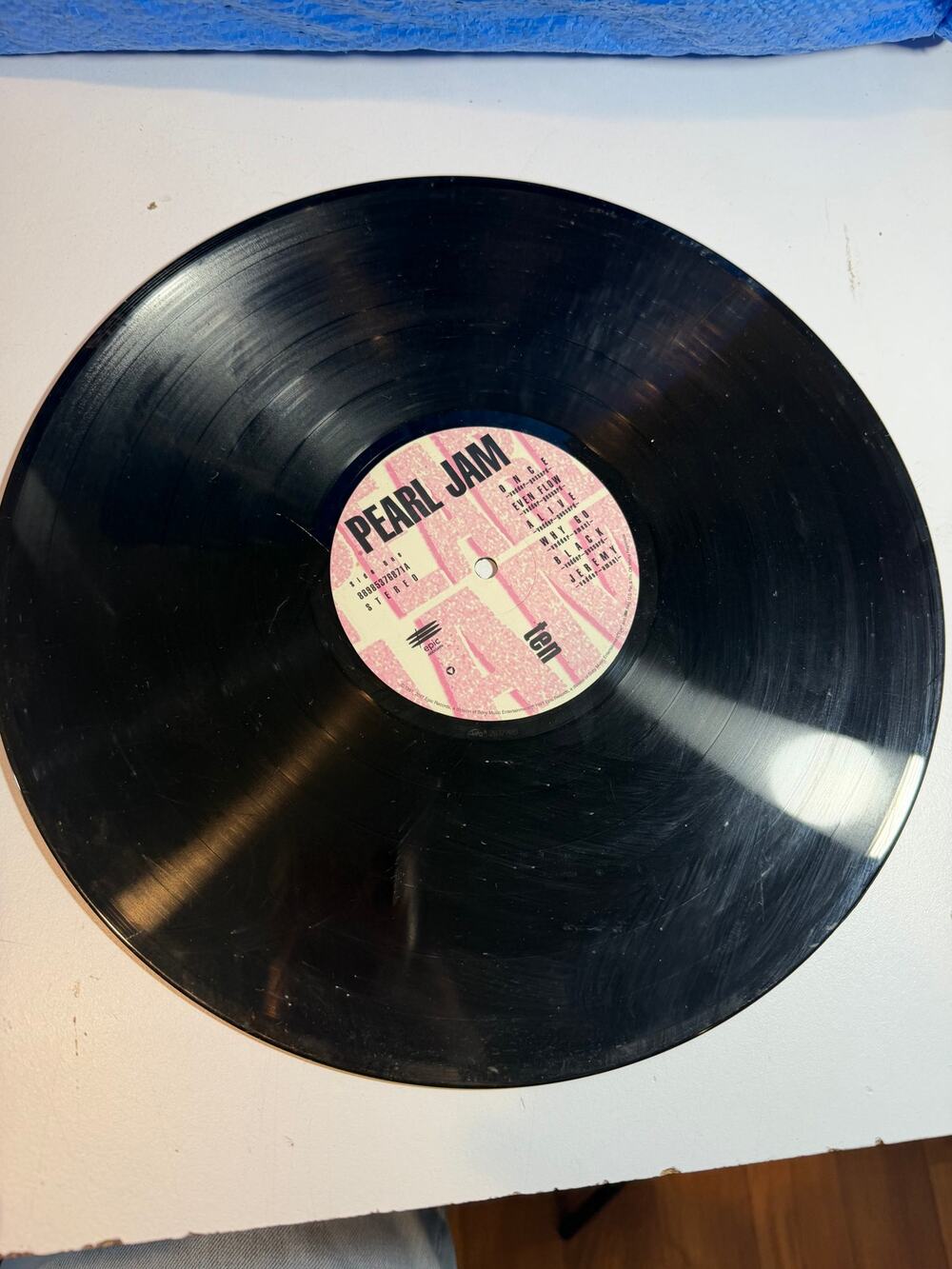 Pearl Jam – Ten - LP Vinyl Record 12" - no sleeve - 2017 Grunge Alternative Rock